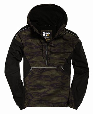 Superdry Jared Overhead Cagoule Férfi Kabát Camo/Fekete | FOLDM3851